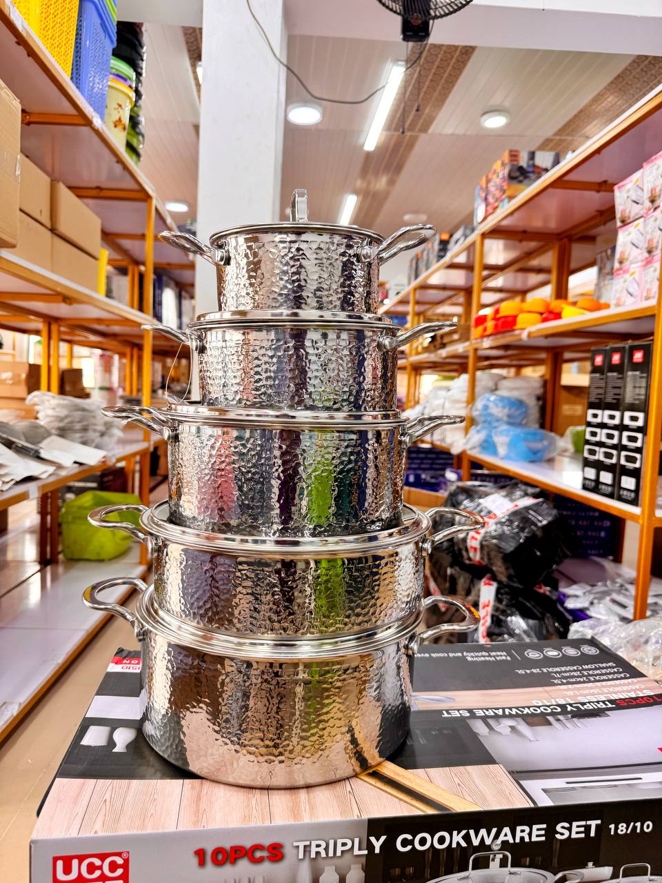10pcs (5 Sets) Triply Stainless Steel Cookware